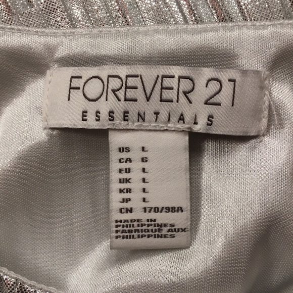 Sparkling Silver Forever 21 Tiered Top! - Picture 4 of 6